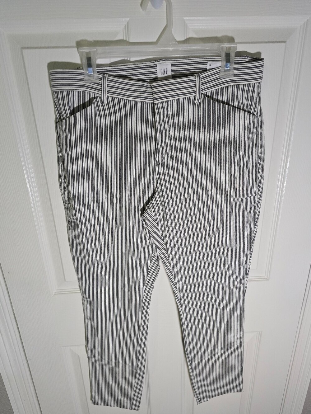 Gap Womens Signature Skinny Ankle Striped Casual Pants Size 12